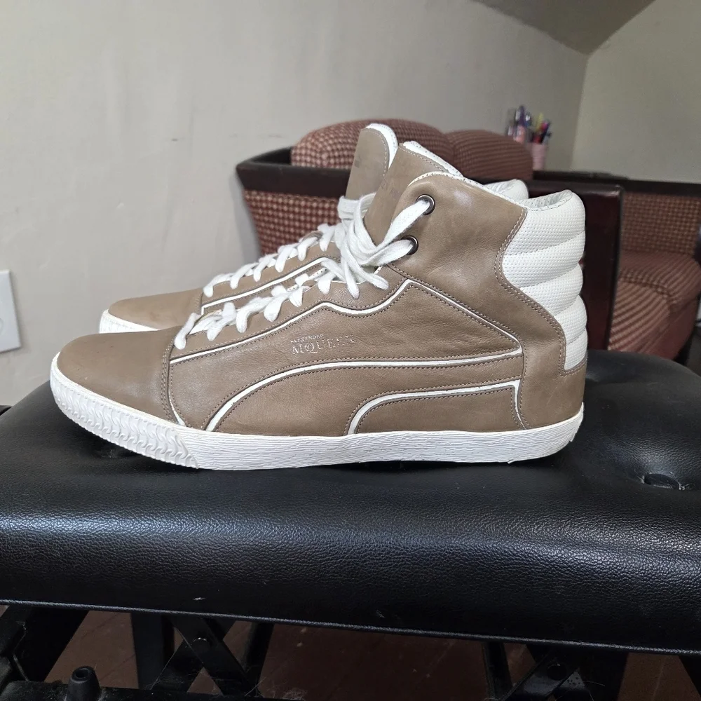 Alexander McQueen‎ x Puma High Top Leather Sneakers Men US 14 EU 48.5